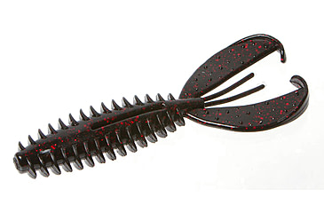 Image of Zoom Z-Craw, 6 Pack, 4.5in, Black Red Glitter, 127001X