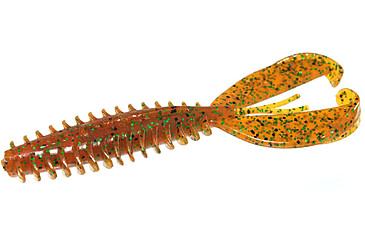 Image of Zoom Z-Craw, 6 Pack, 4.5in, Rootbeer Pepper Green, 127097