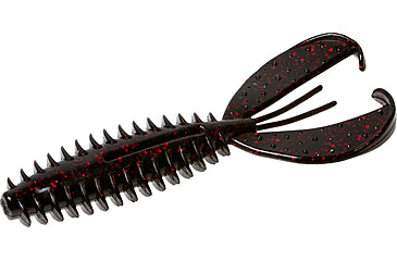 Image of Zoom Z-Craw Jr, 8 Pack, 3.5in, Black Red Glitter, 130001