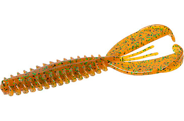 Image of Zoom Z-Craw Jr, 8 Pack, 3.5in, Rootbeer Pepper Green, 130097