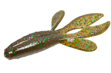 Image of Zoom Z-Hog Creature Bait, 8 Pack, 4in, Green Pump Purple Green, 119349X