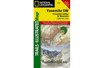 Image of Yosemite National Park Southwest -  Yosemite Valley / Wawona Trail Map