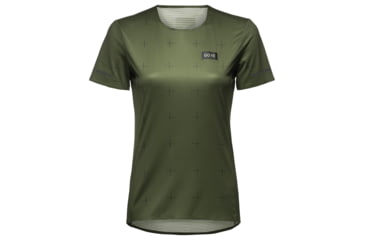 Image of GOREWEAR Contest Daily Running Tee Womens in Utility Green 2XS Slim fit 01039695, 100888-BH00-34