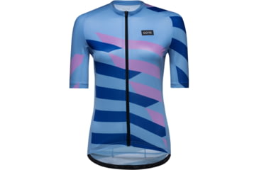 Image of GOREWEAR Spirit Signal Chaos Cycling Jersey Womens in Scrub Blue/Ultramarine Blue Medium 8-10 Form fit FD3DCC7A, 101062-BVBL-40