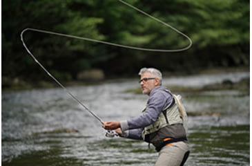 Image of Fly Fisherman Fishing In River