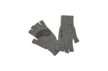 Image of Simms Fishing Products Wool Half-Finger Gloves, Steel, L/XL, 13234-030-4050