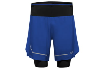 Image of GOREWEAR Ultimate 2in1 Running Shorts Mens in Ultramarine Blue XL Slim fit E19FB8AB, 100759-BL00-XXL
