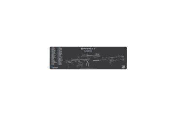 Image of Cerus Gear BARRETT M107A1 SCHEMATIC MAGNUM GUN MAT - CHARCOAL GRAY/CERUS BLUE, 14 X 48 1597D86F, CERMMBARRM107A1SCHGRY
