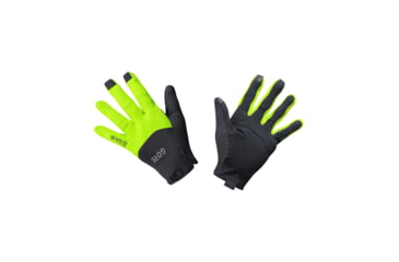 Image of GOREWEAR C5 GORE-TEX INFINIUMTM Gloves in Black/Neon Yellow 3XL Windproof D901467C, 100501-9908-11