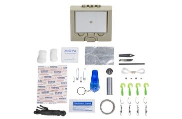 Image of 12 Survivors 43 Piece Mini Bug Out Box, Tan TS45000