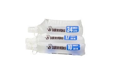 Image of 12 Survivors Collapsible Water .3L Bottle, Clear, TS76004