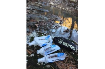 Image of 12 Survivors Collapsible Water .5L Bottle, Clear, TS76005