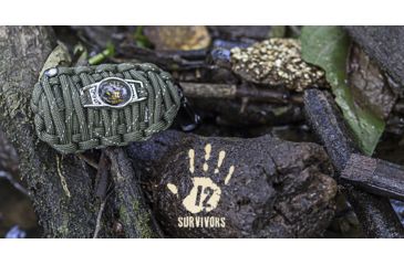 Image of 12 Survivors Fish and Fire Emergency Kit - Fishing line,Hooks,Floats,Swivels,Weights,Alcohol Pad,Fire Starter,Knife Blade,Foil,Tinder,Cord TS24000