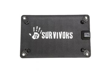Image of 12 Survivors SolarFlare 5 Solar Charging Panel,  5.3 Watt Capacity, Black, 6.4in x 11.2in TS28000