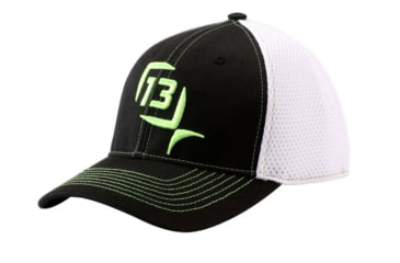 Image of 13 Fishing Baldwin Curved Brim Flex Fit Ballcap - Men's, Black, One Size, HCB11