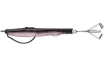 Image of Rapala Motor Boat Swimbait Wide Gap Fishing Hook w/ Hard Rear Prop, 3/8oz, 4in, 1 Piece, Purple Rain, MBT4-7
