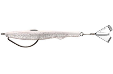 Image of Rapala Motor Boat Swimbait Wide Gap Fishing Hook w/ Hard Rear Prop, 3/8oz, 4in, 1 Piece, Smoke and Mirrors, MBT4-6