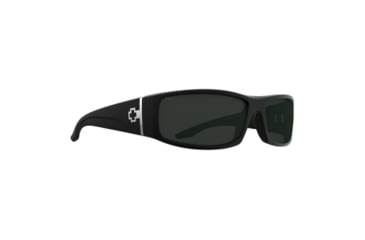 Image of Spy Optic Cooper Sunglasses, Matte Black Frame, Happy Grey Green, Matte Black/Grey/Green, One Size, 193427