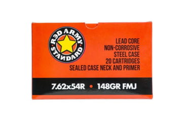 Image of Red Army Standard Steel Case Non-corrosive Rifle Ammunition 7.62x54R 148gr FMJ, 620 Rounds Case, 36D9B2BE, YCAM3421