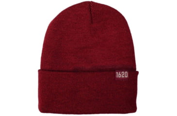 Image of 1620 Workwear Cuffed Beanie, 1620 Flag, Burgundy, One Size, A-01-M