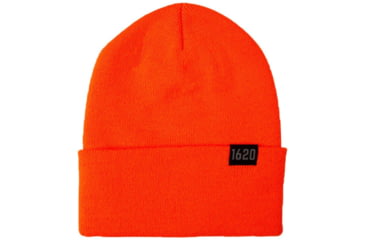 Image of 1620 Workwear Cuffed Beanie, 1620 Flag, Hunter Orange, One Size, A-01-O