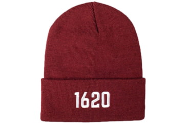 Image of 1620 Workwear Cuffed Beanie, Embroidered, Burgundy, One Size, A-07-M