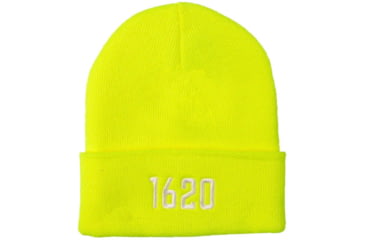 Image of 1620 Workwear Cuffed Beanie, Embroidered, Hi Vis Yellow, One Size, A-07-Y
