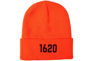 Image of 1620 Workwear Cuffed Beanie, Embroidered, Hunter Orange, One Size, A-07-O