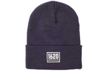Image of 1620 Workwear Cuffed Beanie, Patch, Uniform Blue, One Size, A-06-N