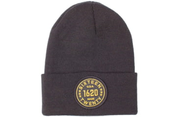 Image of 1620 Workwear Cuffed Beanie, Roundel, Black, One Size, A-08-B