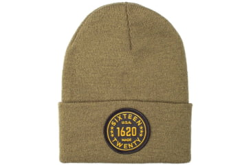 Image of 1620 Workwear Cuffed Beanie, Roundel, Hunter Green, One Size, A-08-H
