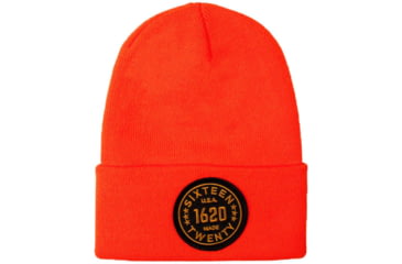 Image of 1620 Workwear Cuffed Beanie, Roundel, Hunter Orange, One Size, A-08-O