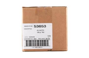 Image of CCI Ammunition Speer Lawman 45 Auto 230gr TMJ Ammo, 1000rd, 53653 CASE