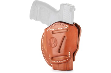 Image of 1791 Gunleather 3 Way Multi-Fit OWB Concealment Holster, Glock 26, Ruger LC9, S&amp;W MP9, Ambidextrous, Classic Brown, Size 3, 3WH-3-CBR-A