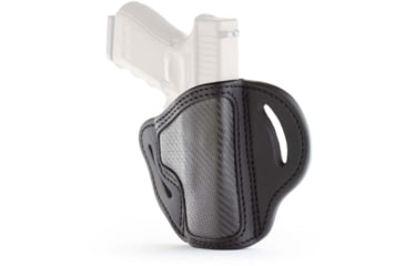 Image of 1791 Gunleather BH2.1- Carbon Fiber Open Top Multi-Fit Belt Holster, Glock 30/32, S&amp;W MP40c/Shield, Right Hand, Stealth Black, Size 2.1, CF-BH2.1-SBL-R