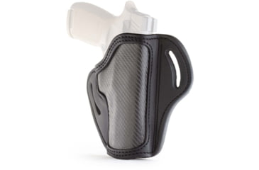 Image of 1791 Gunleather BH2.4- Carbon Fiber Open Top Multi-Fit Belt Holster, H&amp;K Mark 23, Springfield XDM 4.5in, Right Hand, Stealth Black, Size 2.4, CF-BH2.4-SBL-R