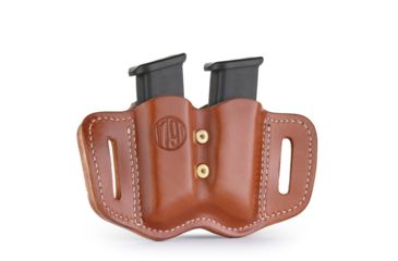 Image of 1791 Gunleather Double Magazine Holster for Polymer Double Stack, Classic Brown, Size 2.2, MAG-F-2.2-CBR-A