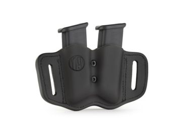 Image of 1791 Gunleather Double Magazine Holster for Polymer Double Stack, Stealth Black, Size 2.2, MAG-F-2.2-SBL-A