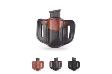 Image of 1791 Gunleather MAG 1.2 - Single Magazine Holster for Double Stack Mags, Brown on Black, Classic Brown, Signature Brown, Stealth Black