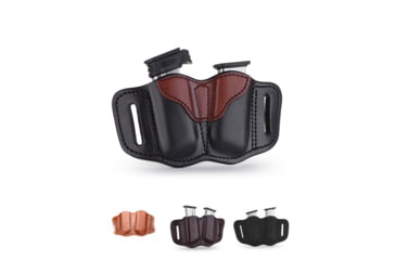Image of 1791 Gunleather MAG 2.1 - Double Magazine Holster for Single Stack Mags, Brown on Black, Classic Brown, Signature Brown, Stealth Black