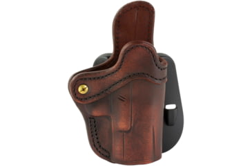 Image of 1791 Gunleather Optic Ready Multi-Fit Paddle Holster 2.3, Signature Brown, Glock 17/S&amp;W Shie, Vintage, Vintage, 2.1, OR-PDH-2.1-VTG-R