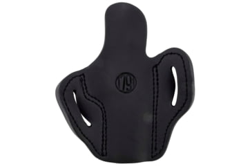 Image of 1791 Gunleather Optic Ready BH 2.4 Belt Holster, Stealth Black Leather, OWB Open Top, Left, ORBH24SBLL