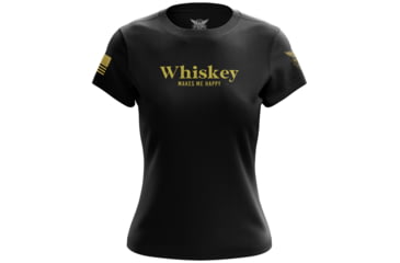 Image of We the People Holsters Whiskey Makes Me Happy Womens Short Sleeve Shirt 07CAD25F, 6884869701730