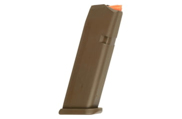 Image of Glock G17 9mm Luger 17 Round Pistol Magazine, FDE w/ Orange Follower, 1 Pack, 47354