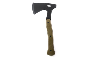 Image of Montana Knife Company Hellgate Hatchet, 4.875 inch, 52100 Ball Bearing Steel, Parkeized Finish, G-10 Handle, Olive, 10.0625 inch, MKC-000362