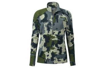 Image of KUIU Womens StrongFleece 190 Zip Hunting Shirt in Verde Size XL 500626E7, Verde, XL, Adult, Female, 7670873456798