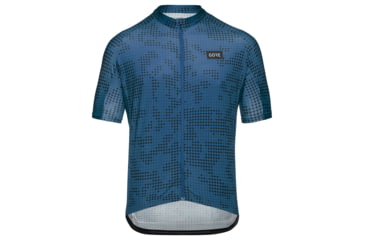 Image of GOREWEAR Camo Grid Cycling Jersey Mens in Sphere Blue Medium Form fit 7FA3DBBF, 100934-AZ00-L
