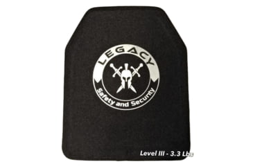 Image of 221B Tactical Legacy Level III Armor Plate, Black, 10x12, LSSLIII10X12-BLK