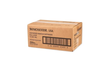 Image of Winchester 9mm 115gr FMJ Bulk 1000 RD CASE 5-boxes/200RD, USA9WC