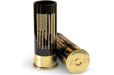 Image of Old Southern Brass 12 Gauge Shot Glasses Set of 4 - Gun American Flag BC71C438, OSB-12GSG-GF